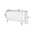 Table de salle à manger rectangulaire extensible de style ferme avec rallonge de 45 cm, table de cuisine pour 4 personnes, peu encombrante, blanche