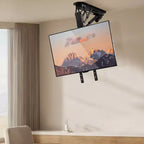 Support TV de plafond motorisé, support mural TV pour téléviseur de 32 à 65 pouces, support TV de plafond électrique réglable, support TV rabattable motorisé, noir