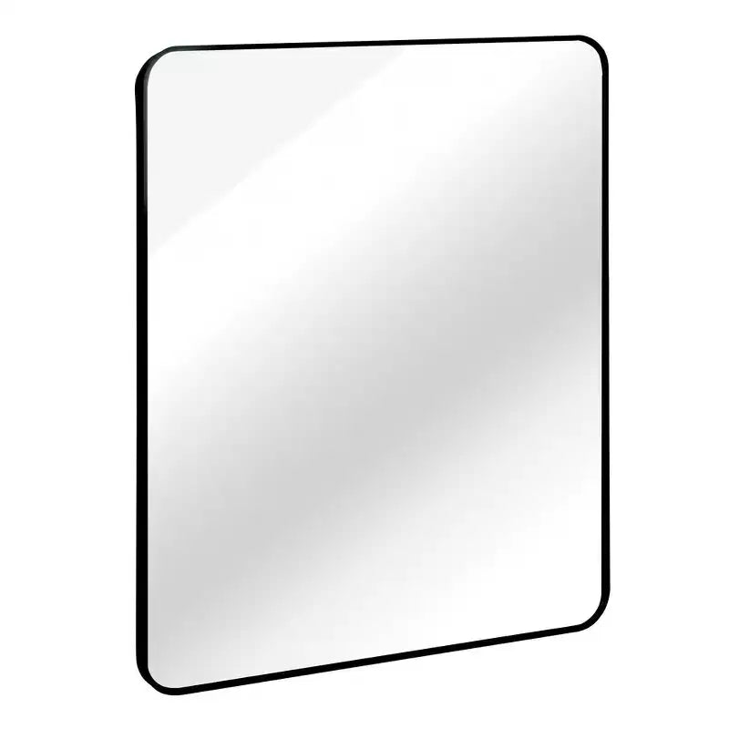 Miroir Mural Rectangulaire de Salle de Bain 30x36 Pouces, Verre HD avec Cadre en Aluminium Antirouille