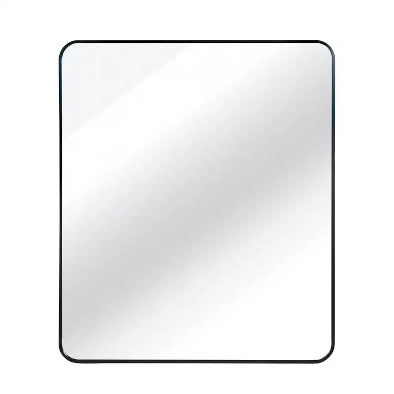 Miroir Mural Rectangulaire de Salle de Bain 30x36 Pouces, Verre HD avec Cadre en Aluminium Antirouille