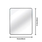 Miroir Mural Rectangulaire de Salle de Bain 30x36 Pouces, Verre HD avec Cadre en Aluminium Antirouille