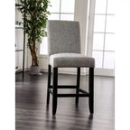 Tabourets de bar rembourrés Norelo de 63,5 cm (25 po) gris clair - Style transitionnel, Repose-pieds
