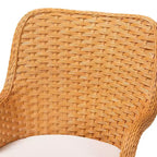 Chaise de salle à manger en rotin Celsie Miel clair/blanc