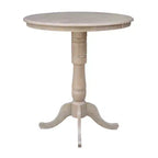 Table ronde piédestal Alfred hauteur bar 36" avec 2 tabourets Naturel