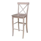 Table ronde piédestal Alfred hauteur bar 36" avec 2 tabourets Naturel