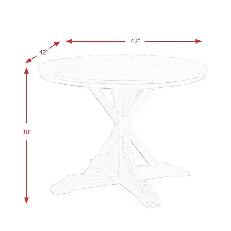 Table à manger Keaton ronde hauteur standard - Beach