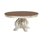 Frainio Round Dining Table White - HOMES: Inside + Out: Cottage Chic, Seats 6, Pedestal Base