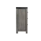 Commode 7 tiroirs Montauk Grise : Rangement spacieux, Indispensable pour la chambre, Accents métalliques