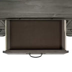 Commode 7 tiroirs Montauk Grise : Rangement spacieux, Indispensable pour la chambre, Accents métalliques