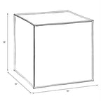 Pouf ottoman français en toile à rayures nautiques : repose-pieds moderne, sans assemblage, structure en bois