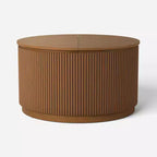 Lupine Reeded Storage Coffee Table with Removable Top Dark Brown - Threshold™