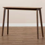Console Wendy Wood Noyer : Meuble d'entrée en bois d'hévéa, motif soleil, design Mid-Century