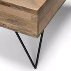 Table basse carrée à plateau relevable Moreno 32 po Naturel