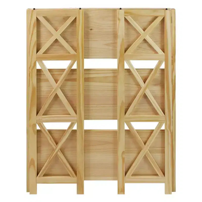 Bibliothèque pliable 3 étagères en X