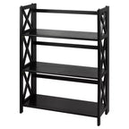 3 Shelf X Design Folding Bookcase - Flora Home