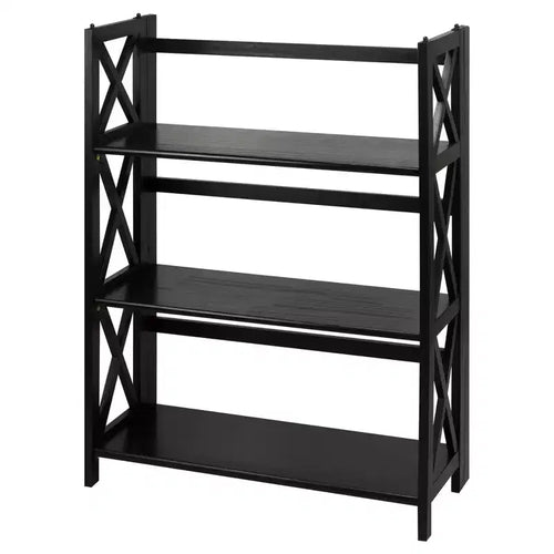 3 Shelf X Design Folding Bookcase - Flora Home