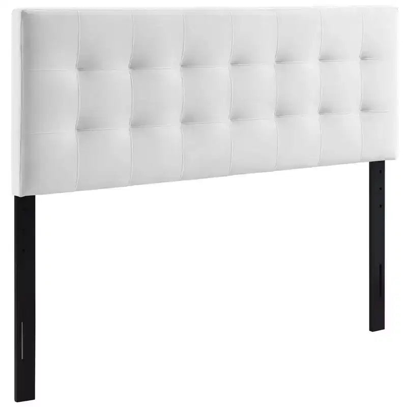 Tête de lit en velours capitonné de performance Queen Lily Biscuit