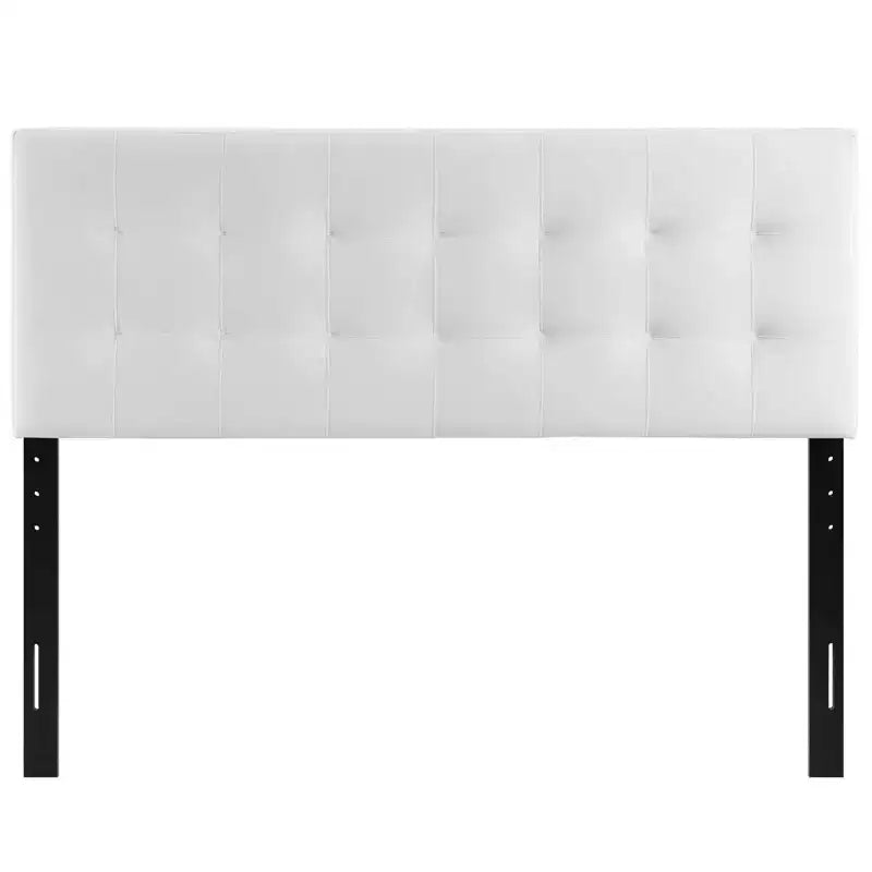 Tête de lit en velours capitonné de performance Queen Lily Biscuit