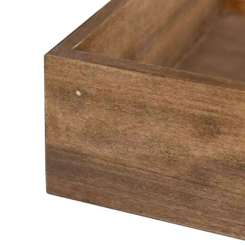 Étagère murale d'angle flottante en bois Levie, 4,5 x 2,2, paquet de 2