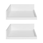 Étagère murale d'angle flottante en bois Levie, 4,5 x 2,2, paquet de 2