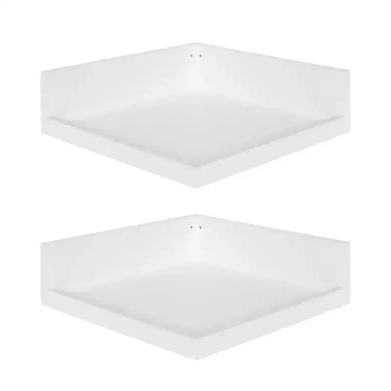 Étagère murale d'angle flottante en bois Levie, 4,5 x 2,2, paquet de 2