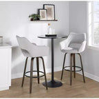 Tabourets de bar Mustang Tissu foncé/Métal noir (Paquet de 2)