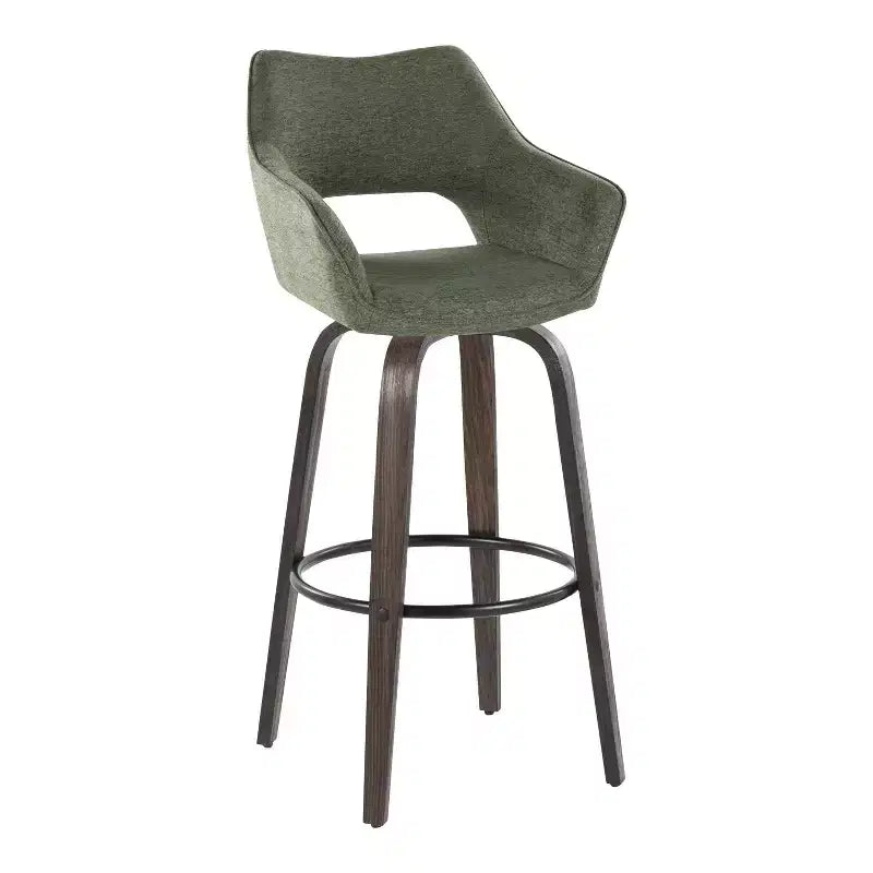 Tabourets de bar Mustang Tissu foncé/Métal noir (Paquet de 2)