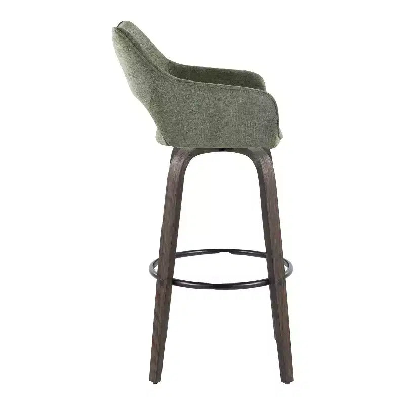 Tabourets de bar Mustang Tissu foncé/Métal noir (Paquet de 2)