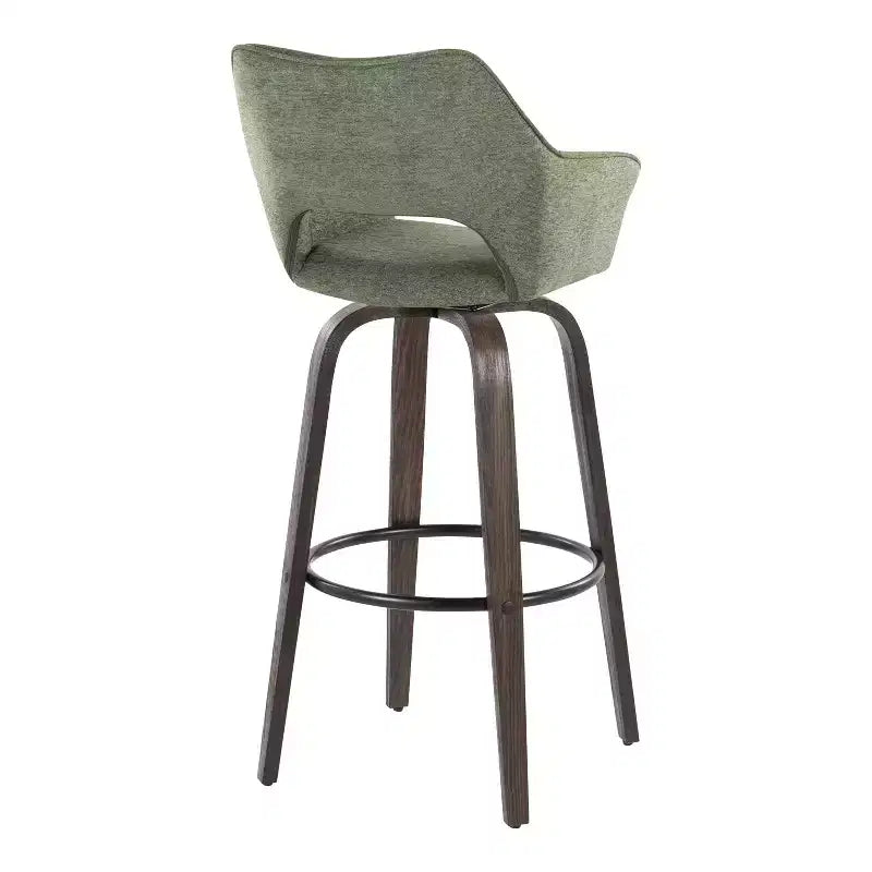 Tabourets de bar Mustang Tissu foncé/Métal noir (Paquet de 2)