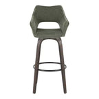 Tabourets de bar Mustang Tissu foncé/Métal noir (Paquet de 2)