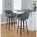 Tabourets de bar Mustang Tissu foncé/Métal noir (Paquet de 2)