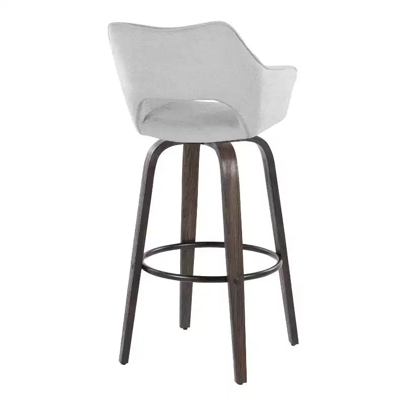 Tabourets de bar Mustang Tissu foncé/Métal noir (Paquet de 2)