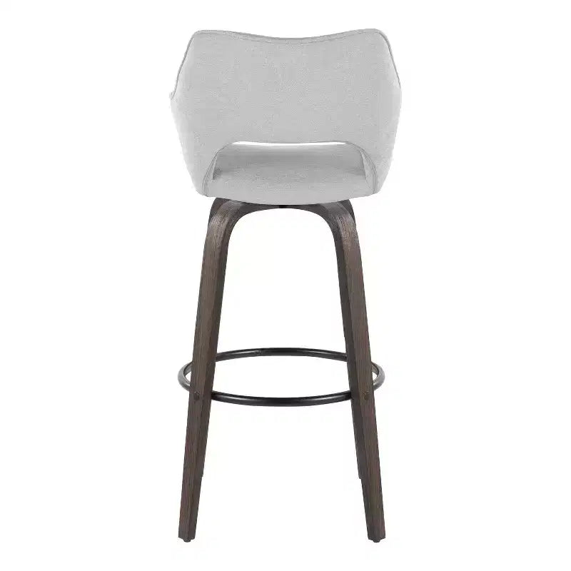 Tabourets de bar Mustang Tissu foncé/Métal noir (Paquet de 2)