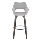Tabourets de bar Mustang Tissu foncé/Métal noir (Paquet de 2)