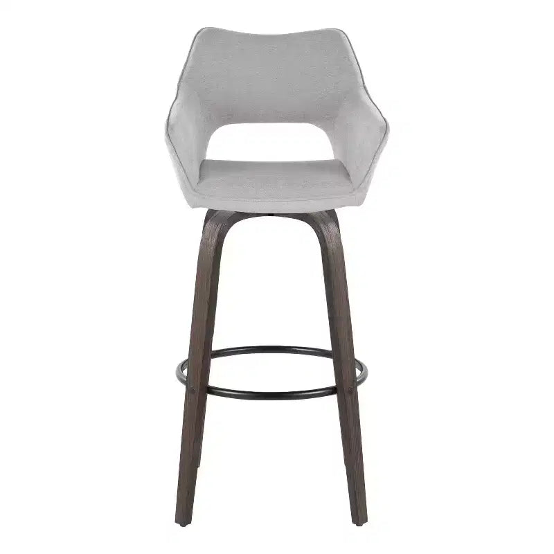 Tabourets de bar Mustang Tissu foncé/Métal noir (Paquet de 2)